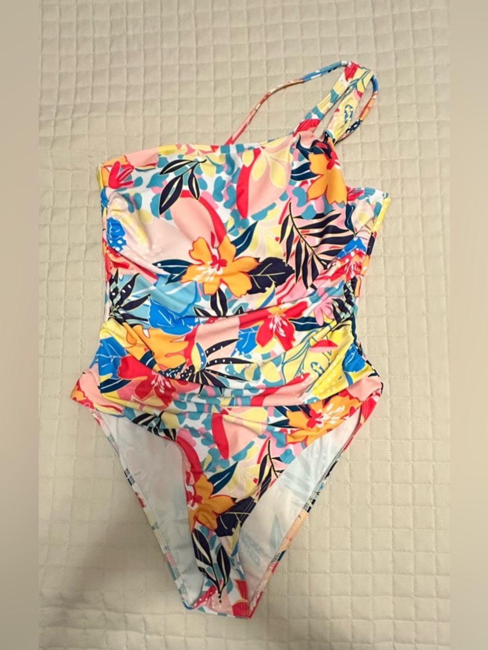 Women’s Emo Swimwear One-Shoulder Floral Print size large